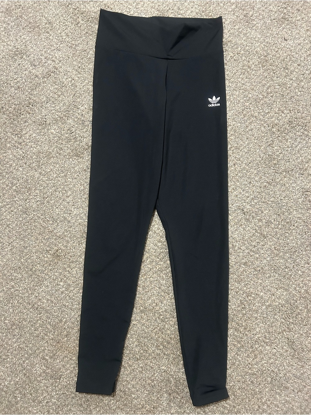 adidas Black High-Rise womens Leggings with Logo